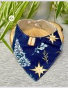 Bavoir bandana imperméable sapin bleu