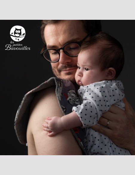 Bavoir naissance - 2ans coeur