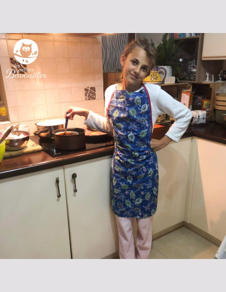 Tablier de cuisine ado et adulte fait main en France