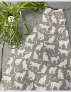 Tablier ado et adulte chat gris