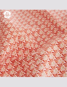 Snood ado adulte éventail orange 2