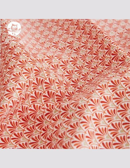 Snood ou tour de cou polaire éventail orange