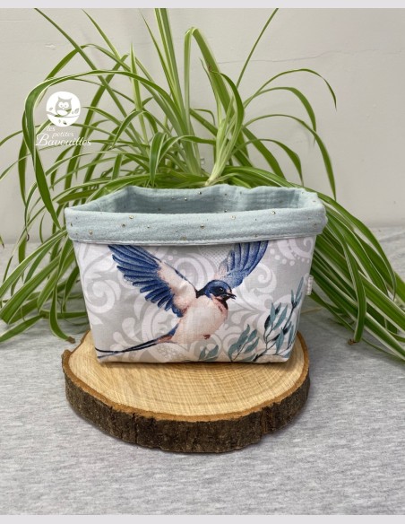 Panier rangement bébé table à langer hirondelle