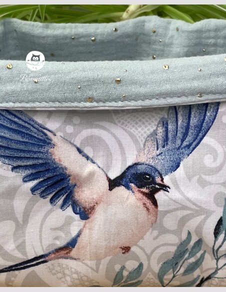 Panière en tissu hirondelle
