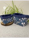 Panière en tissu fleur