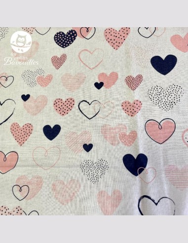 Panier rangement bébé table à langer coeur marine