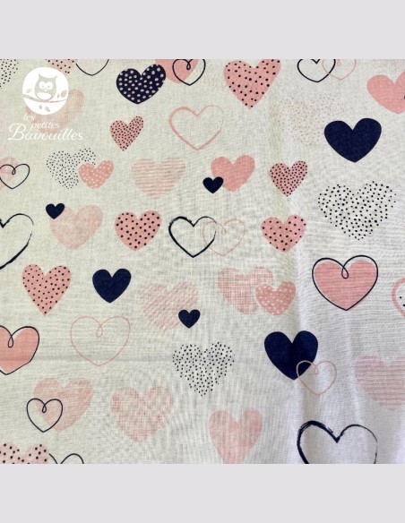Panier rangement bébé table à langer coeur marine
