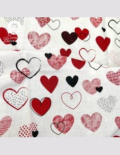 Snood bébé coeur rouge 2