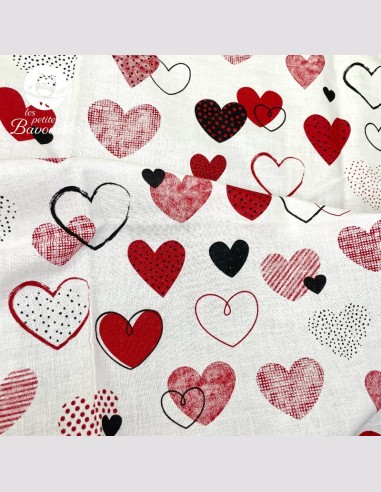 Snood ou tour de cou polaire coeur rouge