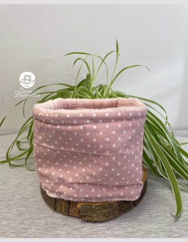 Snood bébé pois rose