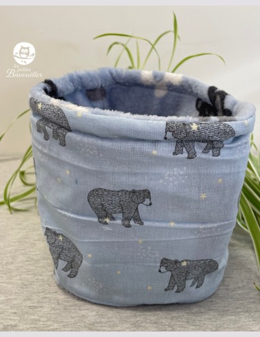 Snood enfant ours bleu