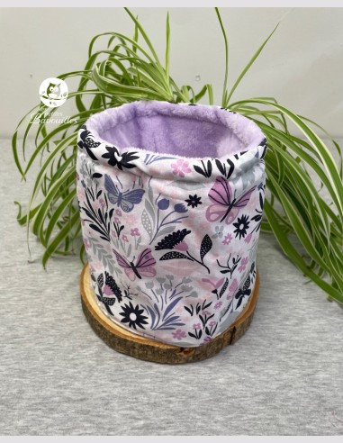 Snood enfant papillon violet