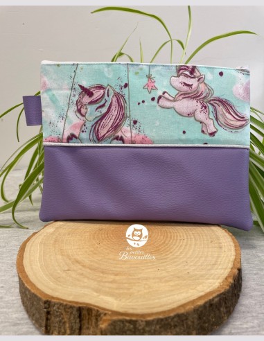 copie de Trousse Mam'Zelle licorne violet