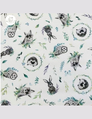 Pochette plate fait main forêt aquarelle