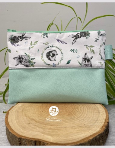 Trousse Mam'Zelle forêt aquarelle