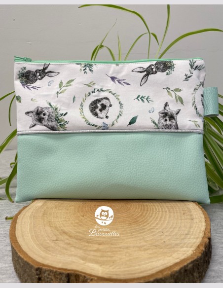 Trousse Mam'Zelle forêt aquarelle