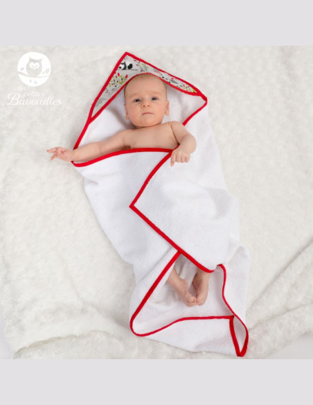 Grande cape de bain fait main double gaze