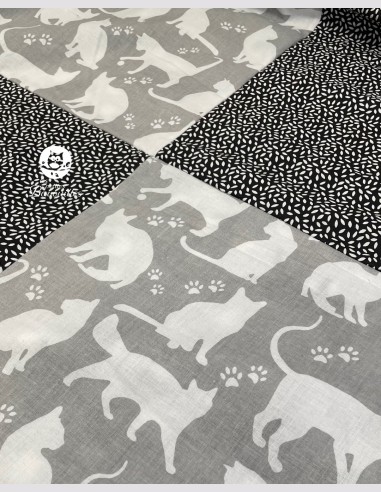 couverture bébé fait main chat gris