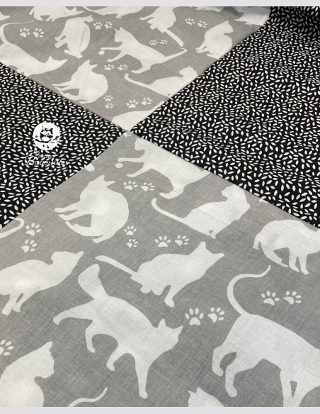 couverture bébé fait main chat gris