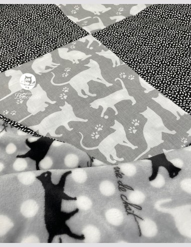 Couverture chat gris