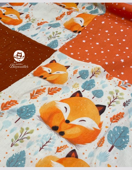 couverture bébé fait main gros renard