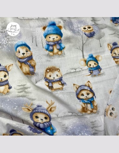 couverture bébé fait main animaux hiver