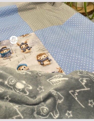 couverture bébé fait main animaux hiver