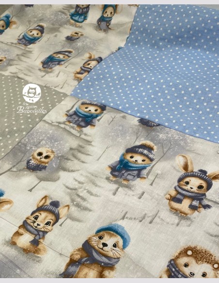 couverture bébé fait main animaux hiver