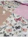 Couverture papillon rose