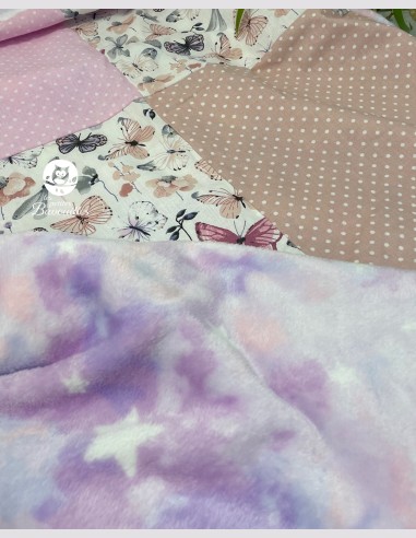 couverture bébé fait main papillon rose