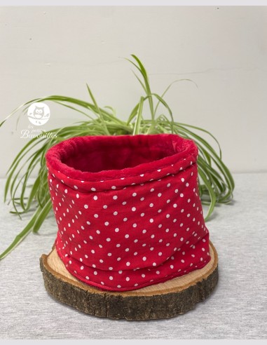 Snood bébé pois rouge