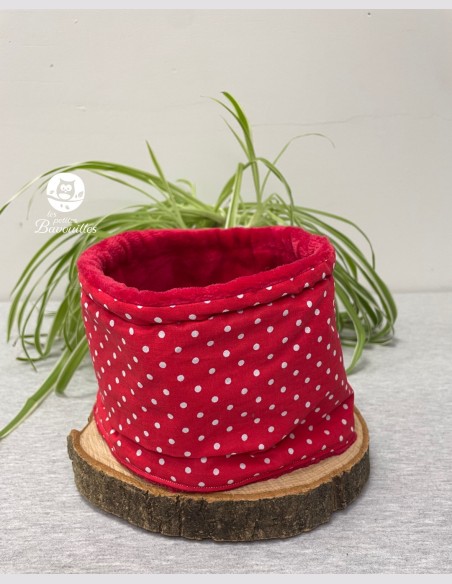 Snood bébé pois rouge