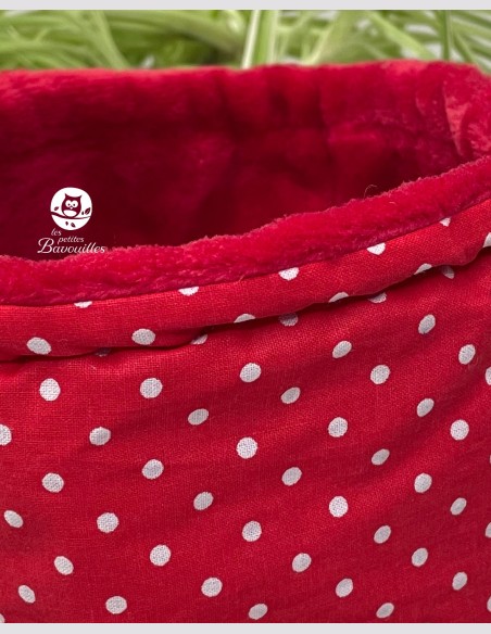 Snood bébé pois rouge