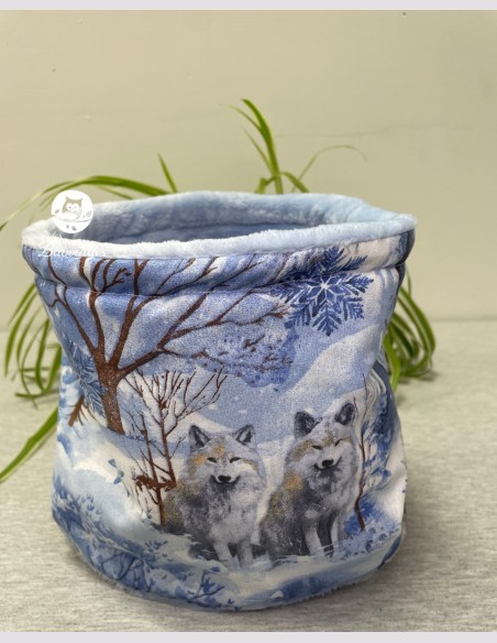 Snood enfant loup bleu