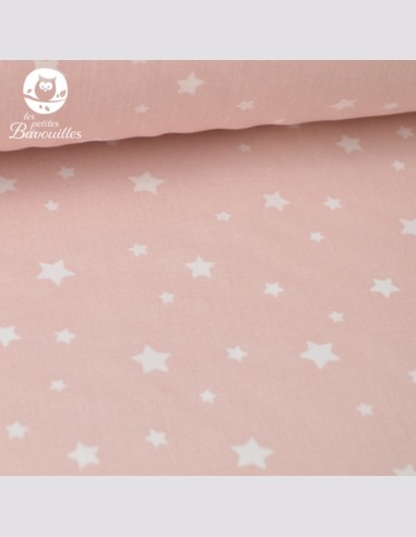 Snood enfant ou tour de cou polaire étoile rose poudré