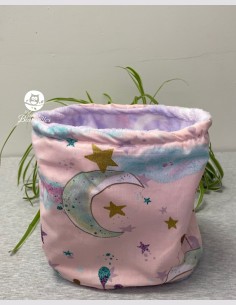 Snood grand enfant lune rose