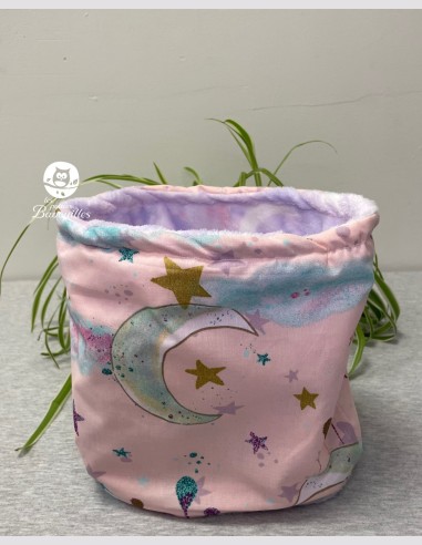 Snood grand enfant lune rose