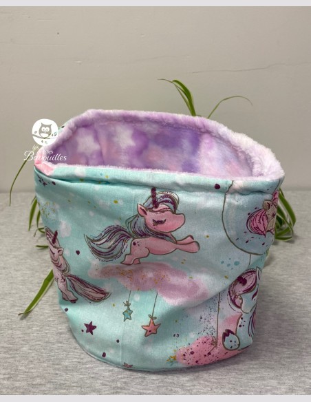 Snood ado adulte licorne vert d'eau