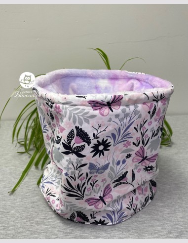 Snood ado adulte papillon violet