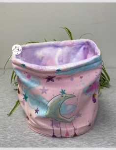 Snood ado adulte lune rose