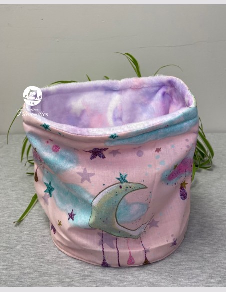 Snood ado adulte lune rose
