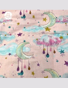 Snood ado adulte lune rose 2