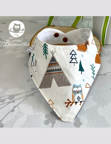 Bavoir bandana imperméable renard aventure