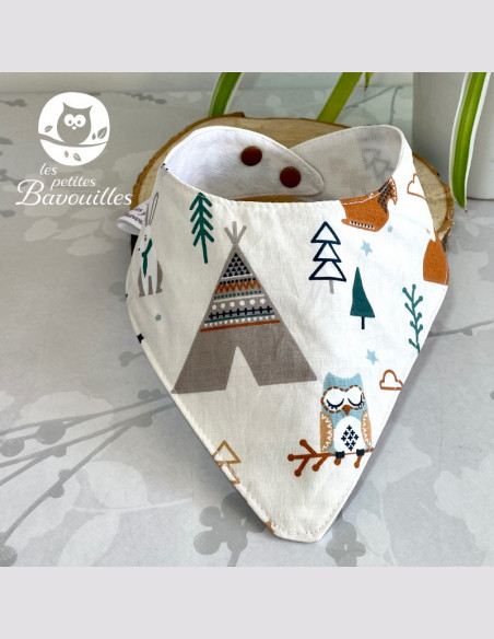 Bavoir bandana imperméable renard aventure