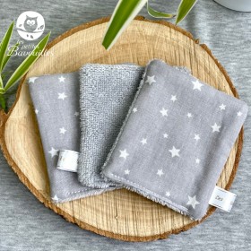 Coton lavable étoile grise