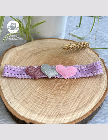 Bandeaux bébé fille coeur