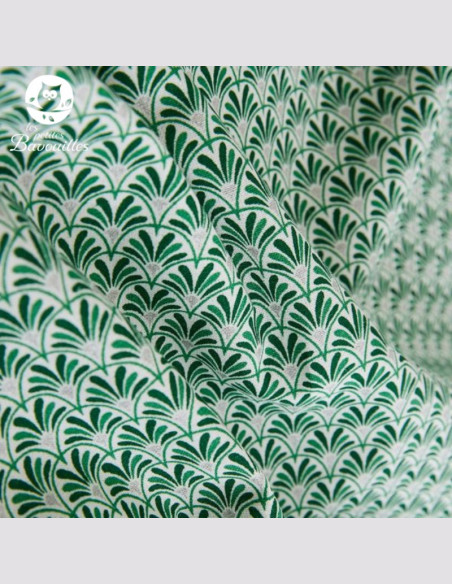 Tissu evnetail vert