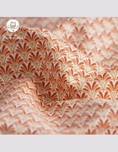 Tissu eventail orange
