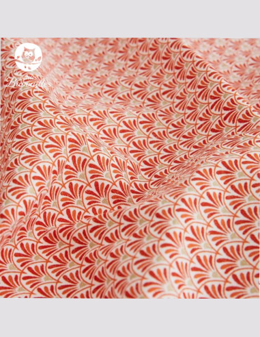 Tissu eventail rouge