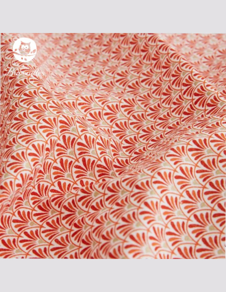 Tissu eventail rouge